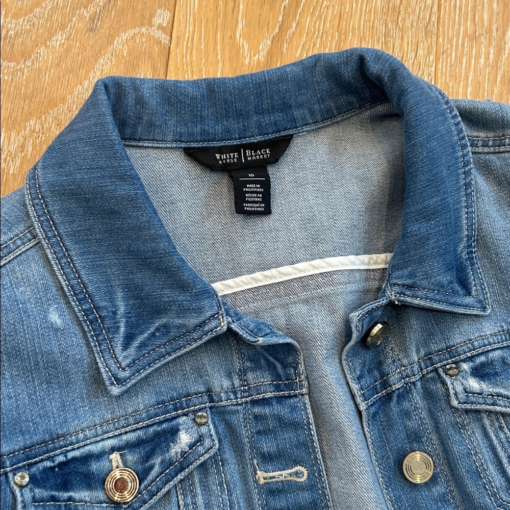 White House Black Market Jean Jacket - Picture 3 of 8